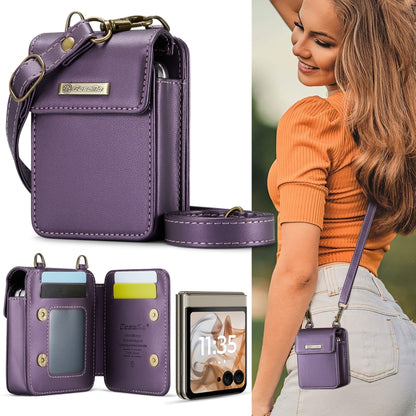 For Motorola Razr Series CaseMe Me50 Mini Lanyard Universal Bag(Purple) - Motorola Cases by CaseMe | Online Shopping South Africa | PMC Jewellery | Buy Now Pay Later Mobicred