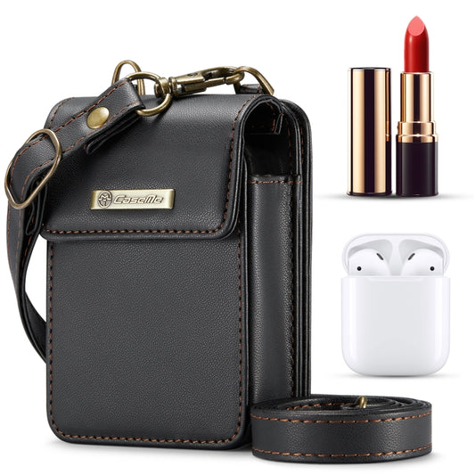 CaseMe Me50 Mini Universal Bag for Apple and Samsung Headphones + Lipstick(Black) - For AirPods 1/2 by CaseMe | Online Shopping South Africa | PMC Jewellery | Buy Now Pay Later Mobicred