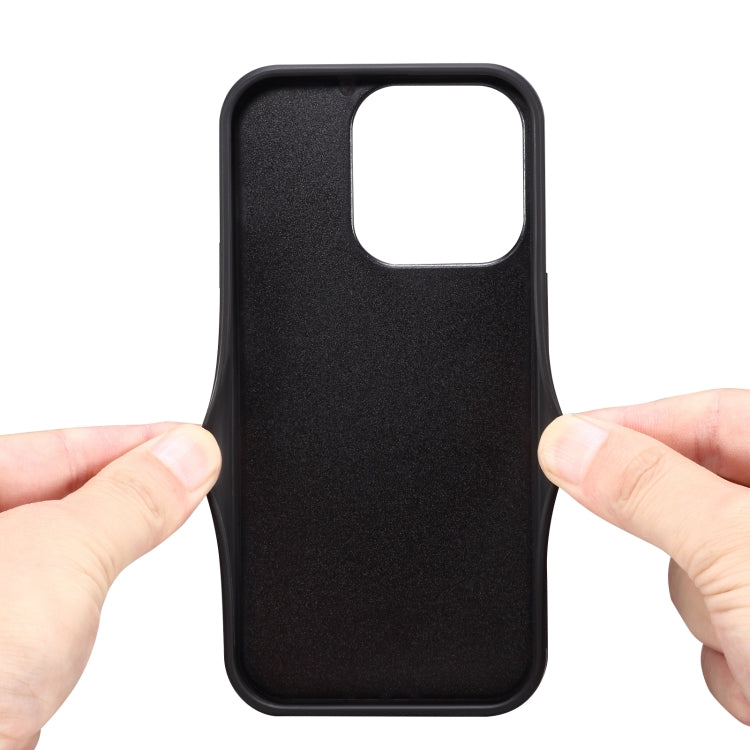 For iPhone 16 Pro Max Denior D06 PU Back Cover Card Slot Holder Phone Case(Black) - iPhone 16 Pro Max Cases by Denior | Online Shopping South Africa | PMC Jewellery | Buy Now Pay Later Mobicred