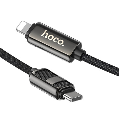 hoco U137 USB-C / Type-C to 8 Pin Line PD Charging Data Cable with Display, Length:1.2m(White) - 2 in 1 Cable by hoco | Online Shopping South Africa | PMC Jewellery | Buy Now Pay Later Mobicred