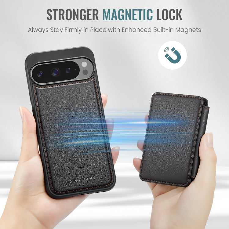 For Google Pixel 9 Pro XL JEEHOOD J05 Business Magnetic Style RFID Leather Phone Case(Black) - Google Cases by JEEHOOD | Online Shopping South Africa | PMC Jewellery | Buy Now Pay Later Mobicred