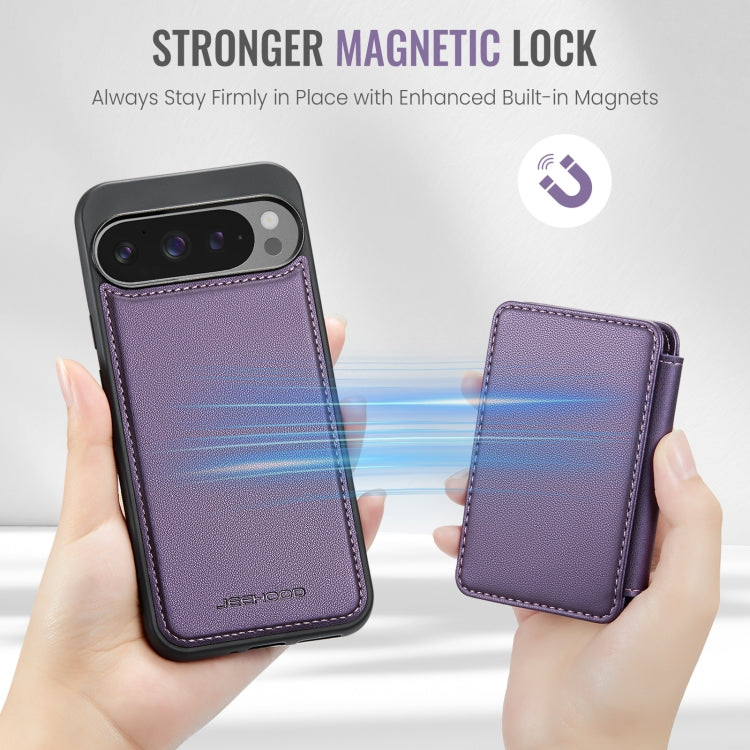 For Google Pixel 9 Pro XL JEEHOOD J05 Business Magnetic Style RFID Leather Phone Case(Purple) - Google Cases by JEEHOOD | Online Shopping South Africa | PMC Jewellery | Buy Now Pay Later Mobicred