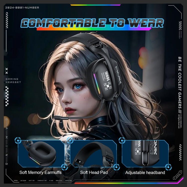 ONIKUMA X12 USB /  3.5mm Wired RGB Light Gaming Headset with Mic, Cable length: 2.2m(Black) - Multimedia Headset by ONIKUMA | Online Shopping South Africa | PMC Jewellery | Buy Now Pay Later Mobicred