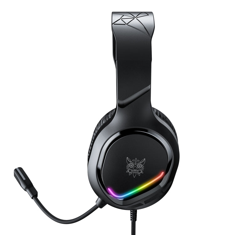 ONIKUMA X31 USB / 3.5mm Wired RGB Light Gaming Headset with Mic, Cable length: 2.2m(Black) - Multimedia Headset by ONIKUMA | Online Shopping South Africa | PMC Jewellery | Buy Now Pay Later Mobicred