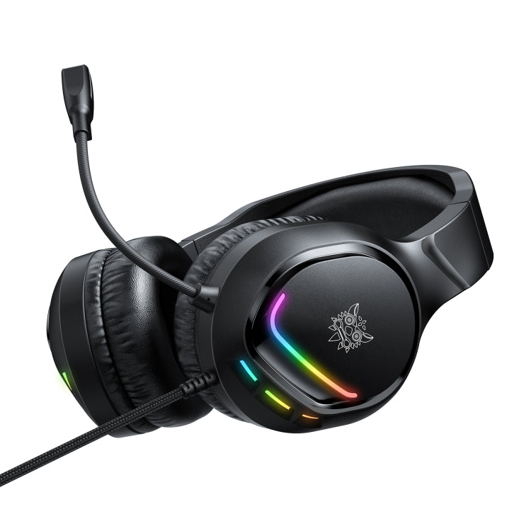 ONIKUMA X31 USB / 3.5mm Wired RGB Light Gaming Headset with Mic, Cable length: 2.2m(Black) - Multimedia Headset by ONIKUMA | Online Shopping South Africa | PMC Jewellery | Buy Now Pay Later Mobicred