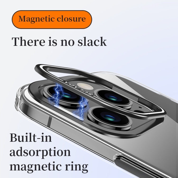 For iPhone 16 SULADA PC + Aluminum Alloy Lens Holder Phone Case(Silver) - iPhone 16 Cases by SULADA | Online Shopping South Africa | PMC Jewellery | Buy Now Pay Later Mobicred