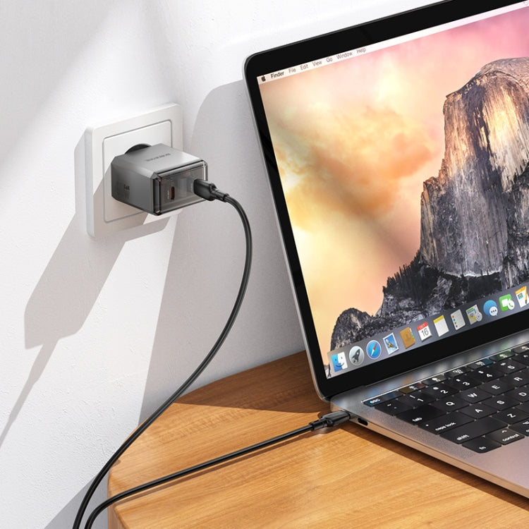 BOROFONE BN21 PD 40W 2 Type-C Charger with 1m Type-C to Type-C Cable Set, For:EU Plug(Tarnish) - USB Charger by Borofone | Online Shopping South Africa | PMC TechLife | Buy Now Pay Later Mobicred