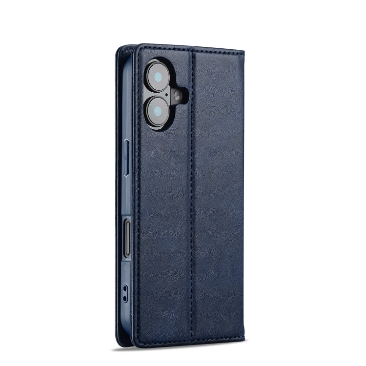 For iPhone 16 Plus LC.IMEEKE RFID Anti-theft Leather Phone Case(Blue) - iPhone 16 Plus Cases by LC.IMEEKE | Online Shopping South Africa | PMC Jewellery | Buy Now Pay Later Mobicred