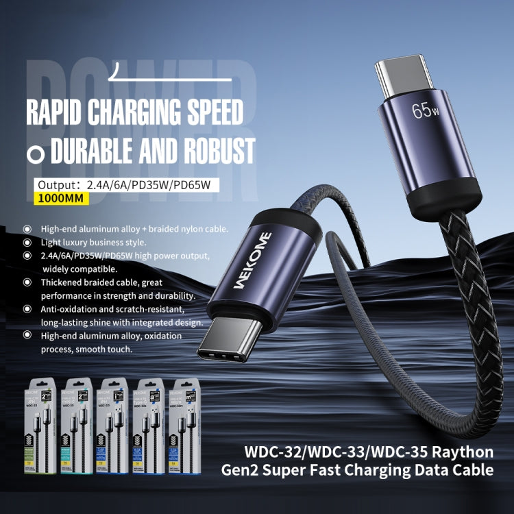 WK WDC-32i Raython Gen2 1m 2.4A USB to 8 Pin Fast Charging Data Cable(Black) - Normal Style Cable by WK | Online Shopping South Africa | PMC Jewellery | Buy Now Pay Later Mobicred