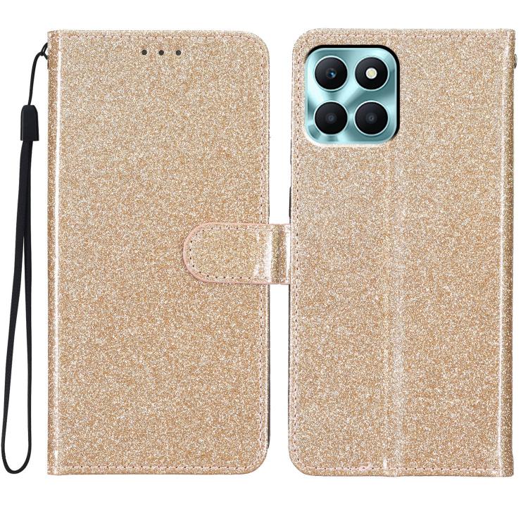 For Honor X6c 4G Glitter Powder Flip Leather Phone Case(Gold) - free shipping - PMC TechLife - Order now!