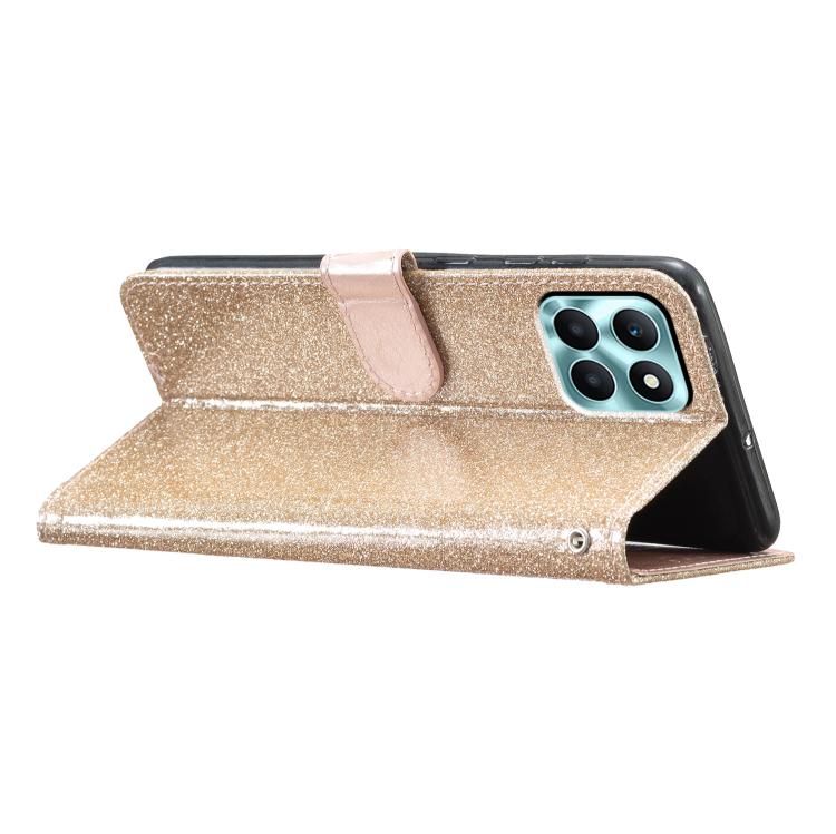 For Honor X6c 4G Glitter Powder Flip Leather Phone Case(Gold) - free shipping - PMC TechLife - Order now!