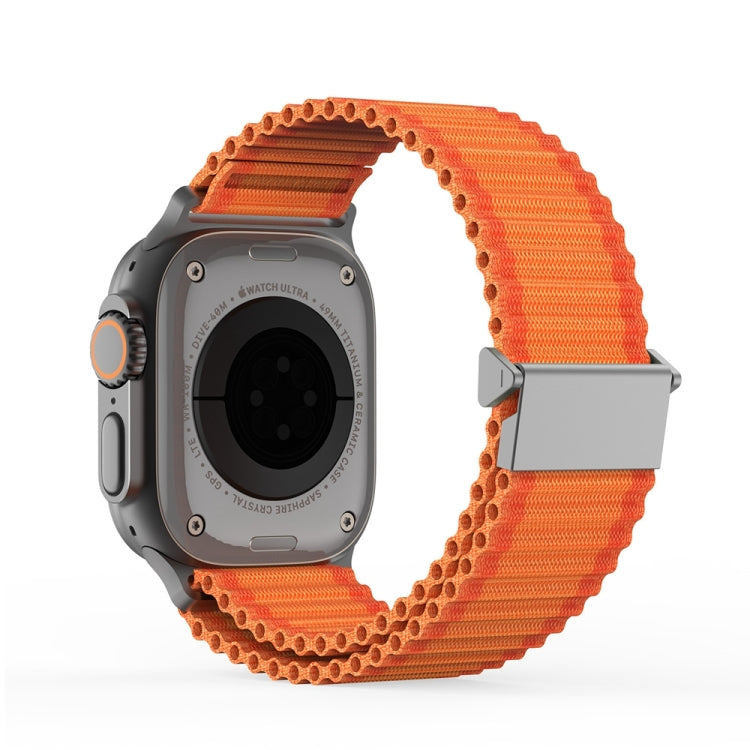 For Apple Watch SE 2023 44mm DUX DUCIS YC Series Ocean Nylon Watch Band(Orange) - Watch Bands by DUX DUCIS | Online Shopping South Africa | PMC Jewellery | Buy Now Pay Later Mobicred