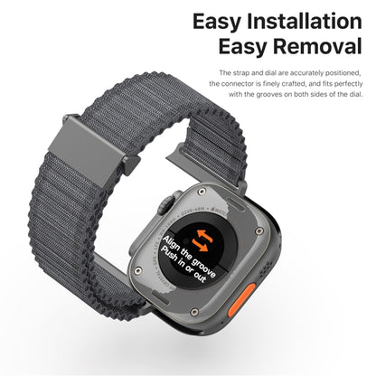 For Apple Watch Series 5 40mm DUX DUCIS YC Series Ocean Nylon Watch Band(Dark Grey) - Watch Bands by DUX DUCIS | Online Shopping South Africa | PMC Jewellery | Buy Now Pay Later Mobicred