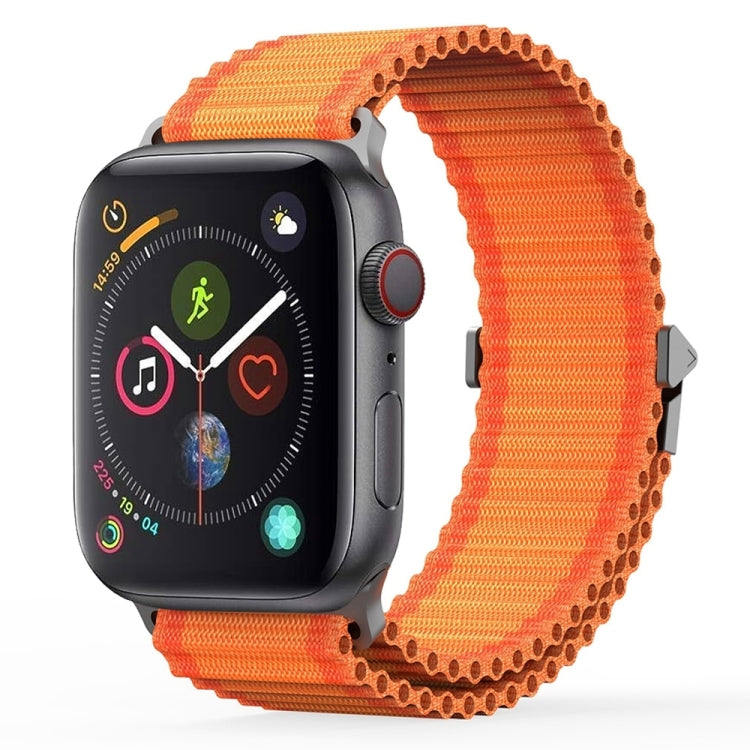 For Apple Watch Series 4 44mm DUX DUCIS YC Series Ocean Nylon Watch Band(Orange) - Watch Bands by DUX DUCIS | Online Shopping South Africa | PMC Jewellery | Buy Now Pay Later Mobicred