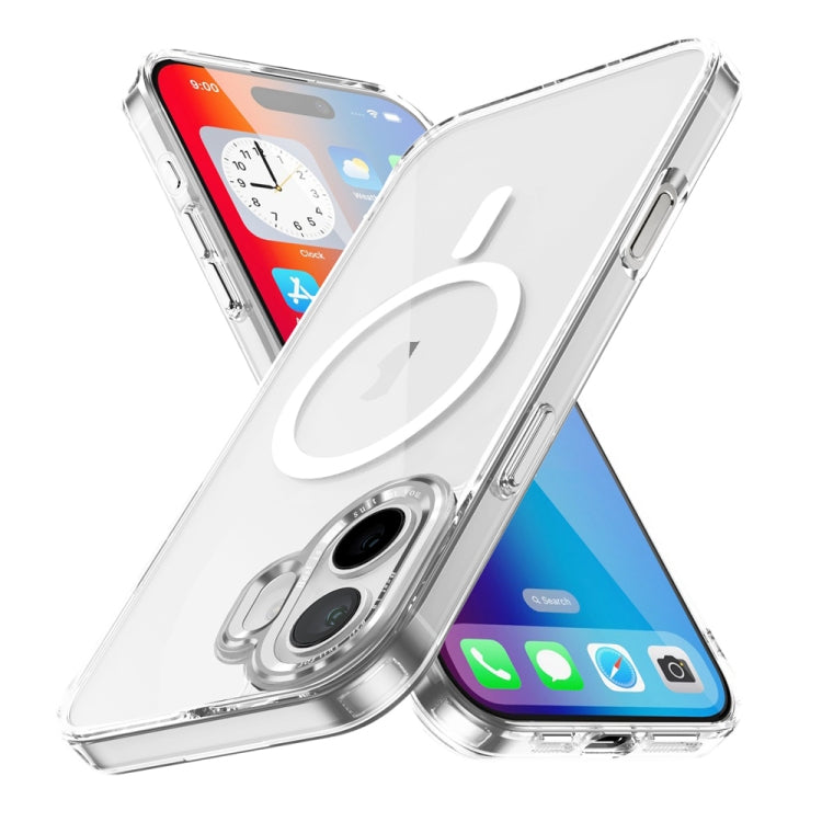 For iPhone 16 Plus Ice Color Magnetic Series Magsafe Magnetic PC Hybrid TPU Phone Case(Transparent) - iPhone 16 Plus Cases by PMC Jewellery | Online Shopping South Africa | PMC Jewellery | Buy Now Pay Later Mobicred