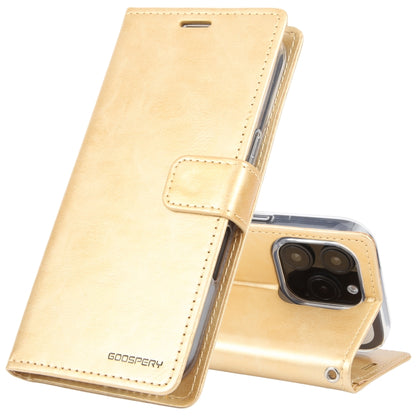 For iPhone 16 Pro Max GOOSPERY BLUE MOON Crazy Horse Texture Leather Phone Case(Gold) - iPhone 16 Pro Max Cases by GOOSPERY | Online Shopping South Africa | PMC Jewellery | Buy Now Pay Later Mobicred