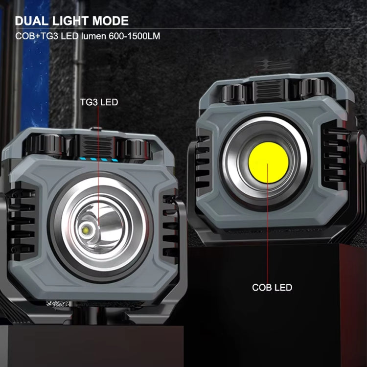 KXK-786 Multifunctional Floodlight Spotlight Outdoor Portable Working Light(Grey Black) - Floodlights by PMC Jewellery | Online Shopping South Africa | PMC Jewellery | Buy Now Pay Later Mobicred
