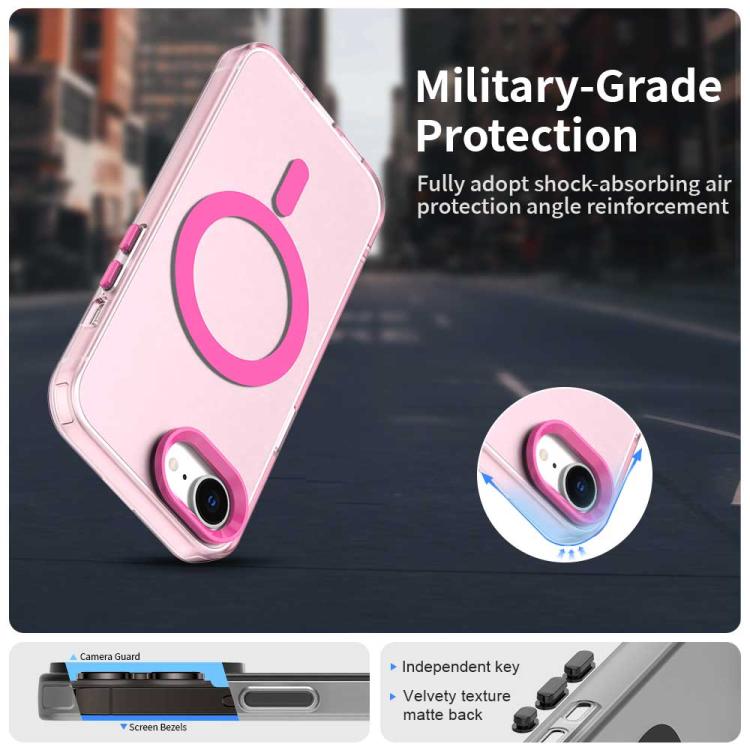 For iPhone 16e Candy Magsafe PC Hybrid TPU Phone Case(Red) - iPhone 16e Cases by PMC TechLife | Online Shopping South Africa | PMC TechLife | Buy Now Pay Later Mobicred