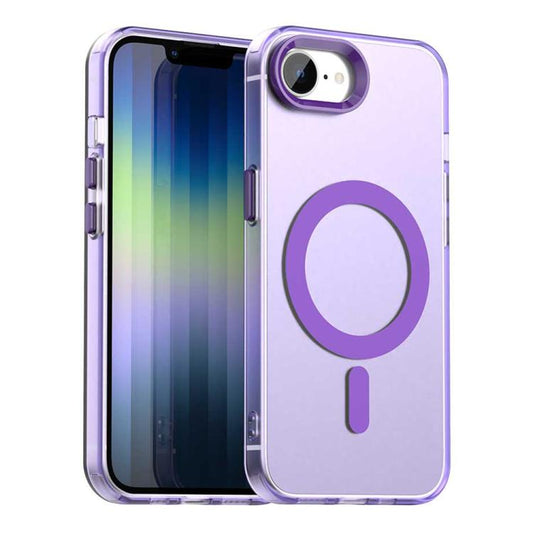 For iPhone 16e Candy Magsafe PC Hybrid TPU Phone Case(Purple) - iPhone 16e Cases by PMC Jewellery | Online Shopping South Africa | PMC Jewellery | Buy Now Pay Later Mobicred