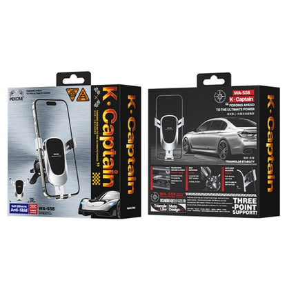 WEKOME WA-S58 K-Captain Metal Car Air Outlet Gravity Holder(Silver) - Car Holders by WK | Online Shopping South Africa | PMC Jewellery | Buy Now Pay Later Mobicred