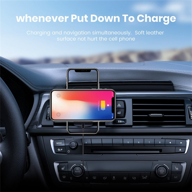 CW12 15W Max QI Standard Magnetic Wireless Charging Car Holder(Black) - Wireless Charger Holders by PMC Jewellery | Online Shopping South Africa | PMC Jewellery | Buy Now Pay Later Mobicred