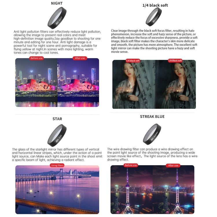 For DJI Neo JSR KB Series Drone Lens Filter, Filter:STAR - free shipping - PMC TechLife - Order now!