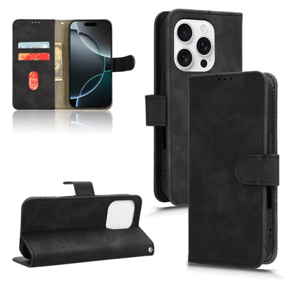 For iPhone 16 Pro Max Skin Feel Magnetic Flip Leather Phone Case(Black) - iPhone 16 Pro Max Cases by PMC Jewellery | Online Shopping South Africa | PMC Jewellery | Buy Now Pay Later Mobicred