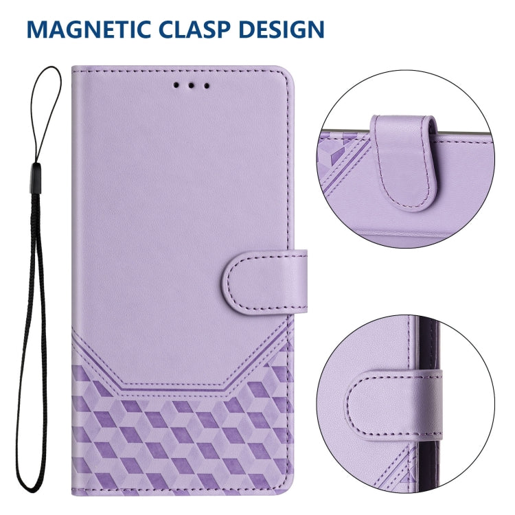 For Ulefone Note 18 Ultra Honeycomb Embossing RFID Leather Phone Case(Light Purple) - Ulefone Cases by PMC Jewellery | Online Shopping South Africa | PMC Jewellery | Buy Now Pay Later Mobicred