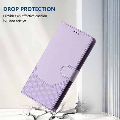 For Ulefone Note 18 Ultra Honeycomb Embossing RFID Leather Phone Case(Light Purple) - Ulefone Cases by PMC Jewellery | Online Shopping South Africa | PMC Jewellery | Buy Now Pay Later Mobicred