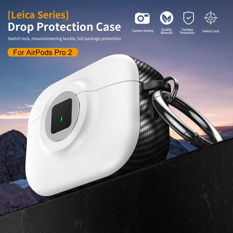 For AirPods Pro Camera Series PC + TPU Headset Shockproof Carbon Fibre Case(Blue) - For AirPods Pro by PMC Jewellery | Online Shopping South Africa | PMC Jewellery | Buy Now Pay Later Mobicred