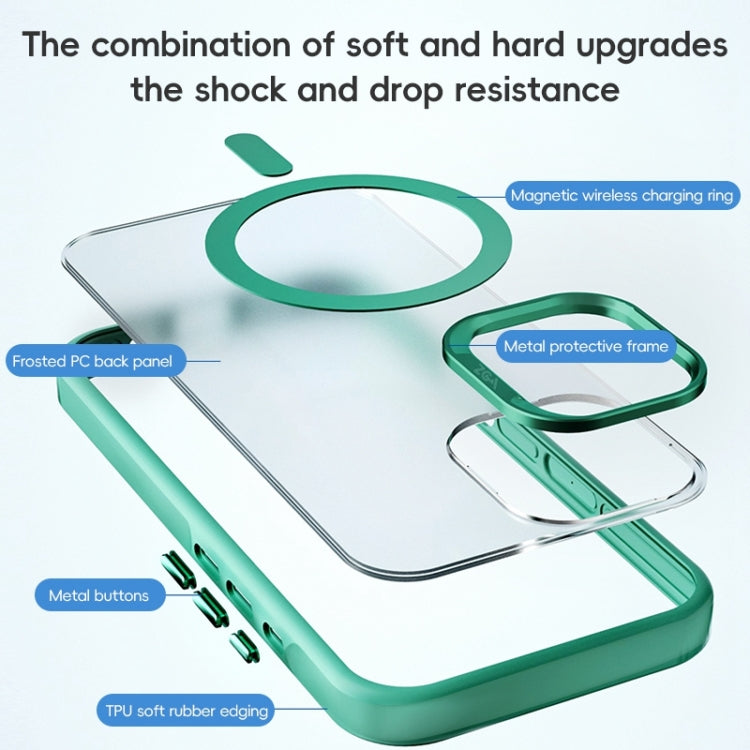 For iPhone 16 Plus ZGA Magsafe Frosted PC Hybrid TPU Phone Case(Green) - iPhone 16 Plus Cases by ZGA | Online Shopping South Africa | PMC Jewellery | Buy Now Pay Later Mobicred