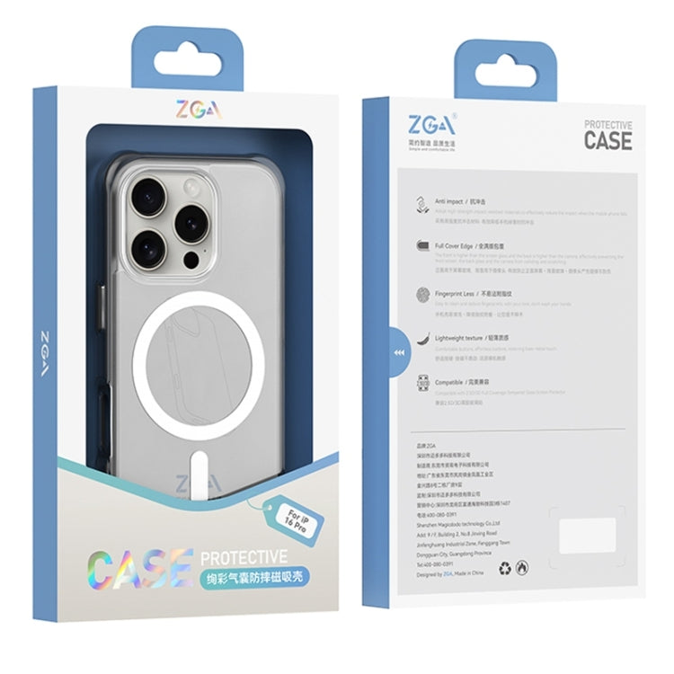 For iPhone 16 ZGA Colorful Airbag Magsafe PC Hybrid TPU Phone Case(Blue) - iPhone 16 Cases by ZGA | Online Shopping South Africa | PMC Jewellery | Buy Now Pay Later Mobicred