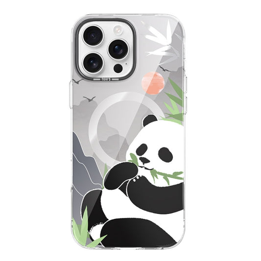 For iPhone 16 Pro TGVIS Grace Series MagSafe Magnetic Phone Case(Panda) - iPhone 16 Pro Cases by TGVIS | Online Shopping South Africa | PMC Jewellery | Buy Now Pay Later Mobicred