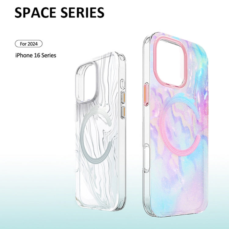 For iPhone 16 Pro TGVIS Grace Series MagSafe Magnetic Phone Case(Mirror Flower) - iPhone 16 Pro Cases by TGVIS | Online Shopping South Africa | PMC Jewellery | Buy Now Pay Later Mobicred