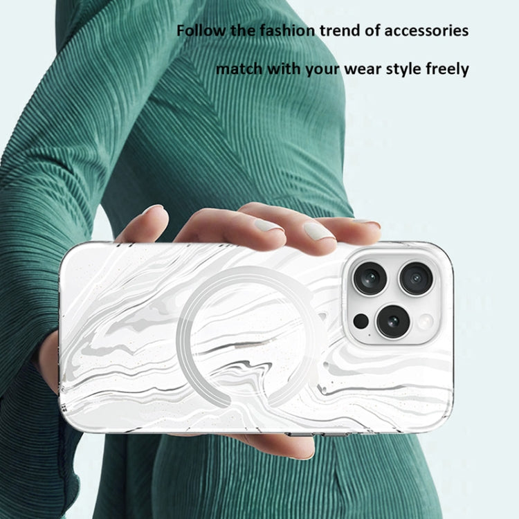 For iPhone 16 TGVIS Grace Series MagSafe Magnetic Phone Case(Quicksand) - iPhone 16 Cases by TGVIS | Online Shopping South Africa | PMC Jewellery | Buy Now Pay Later Mobicred