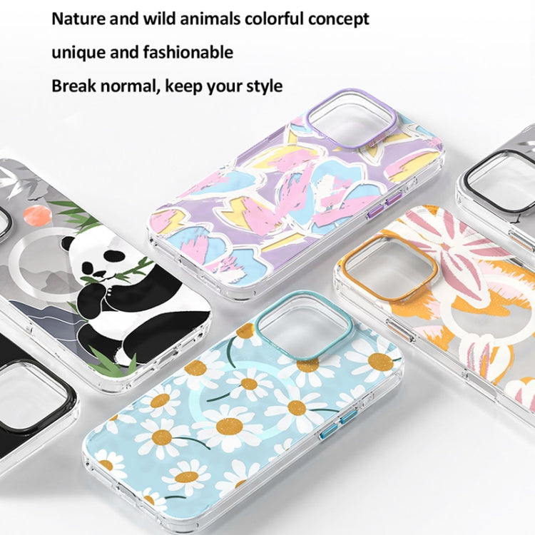 For iPhone 16 TGVIS Grace Series MagSafe Magnetic Phone Case(Panda) - iPhone 16 Cases by TGVIS | Online Shopping South Africa | PMC Jewellery | Buy Now Pay Later Mobicred