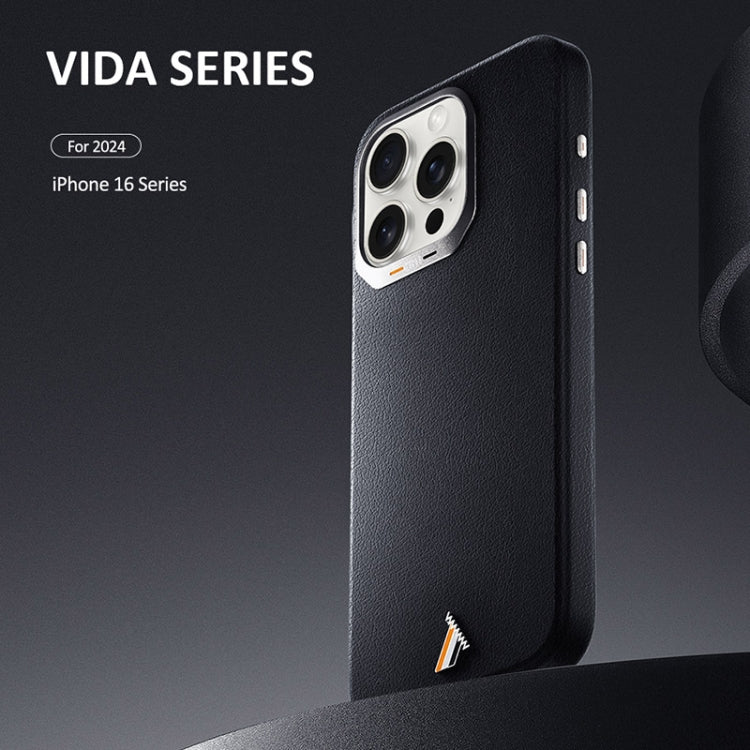 For iPhone 16 TGVIS VIDA Series MagSafe Magnetic PU Leather Phone Case(Grey) - iPhone 16 Cases by TGVIS | Online Shopping South Africa | PMC Jewellery | Buy Now Pay Later Mobicred