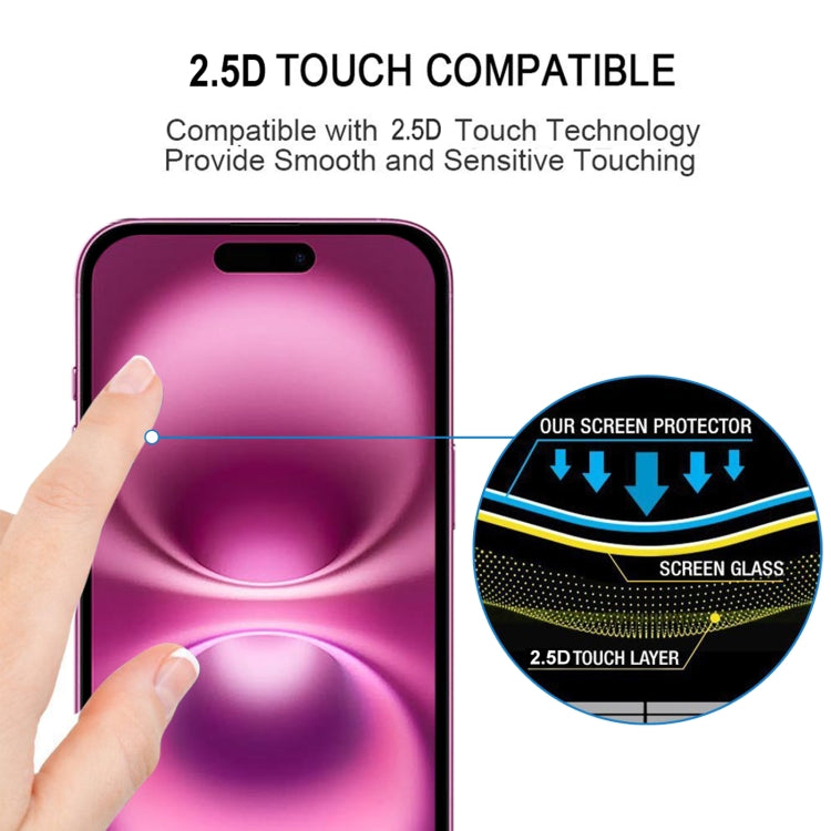 For iPhone 16 Plus Full Glue Screen Tempered Glass Film - iPhone 16 Plus Tempered Glass by PMC Jewellery | Online Shopping South Africa | PMC Jewellery | Buy Now Pay Later Mobicred