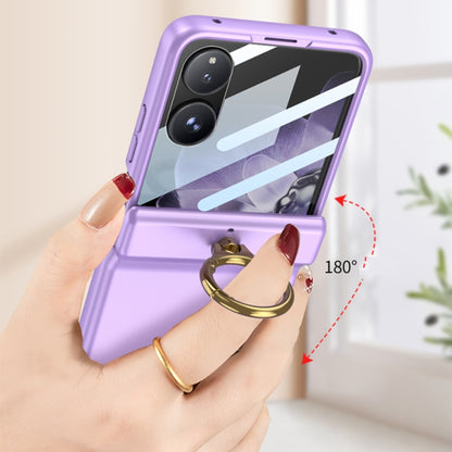 For Xiaomi Mix Flip GKK Integrated Magnetic Hinged Flip Case with Ring Holder(Purple) - Mix Flip Cases by GKK | Online Shopping South Africa | PMC Jewellery | Buy Now Pay Later Mobicred