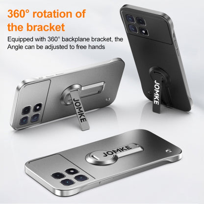 For Redmi K70 Ultra Baking Varnish 360 Rotate Holder No Frame PC Phone Case(Silver) - Xiaomi Cases by PMC Jewellery | Online Shopping South Africa | PMC Jewellery | Buy Now Pay Later Mobicred