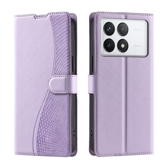 For Redmi K70 Voltage Ultra-thin Dot Leather Phone Case(Purple) - K70 Cases by PMC Jewellery | Online Shopping South Africa | PMC Jewellery | Buy Now Pay Later Mobicred