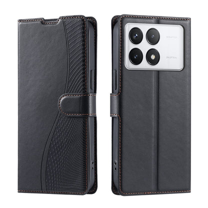 For Redmi K70 Voltage Ultra-thin Dot Leather Phone Case(Black) - K70 Cases by PMC Jewellery | Online Shopping South Africa | PMC Jewellery | Buy Now Pay Later Mobicred