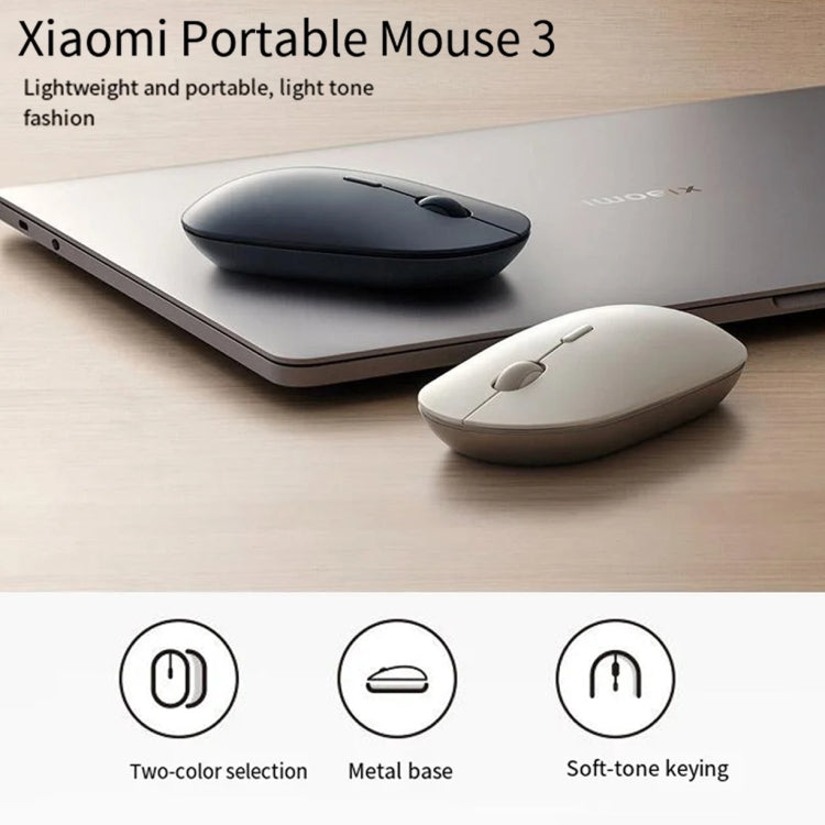 Original Xiaomi XMBXSB01YM Bluetooth Dual Mode Silent Portable Mouse 3(Black) - Wireless Mice by Xiaomi | Online Shopping South Africa | PMC Jewellery | Buy Now Pay Later Mobicred