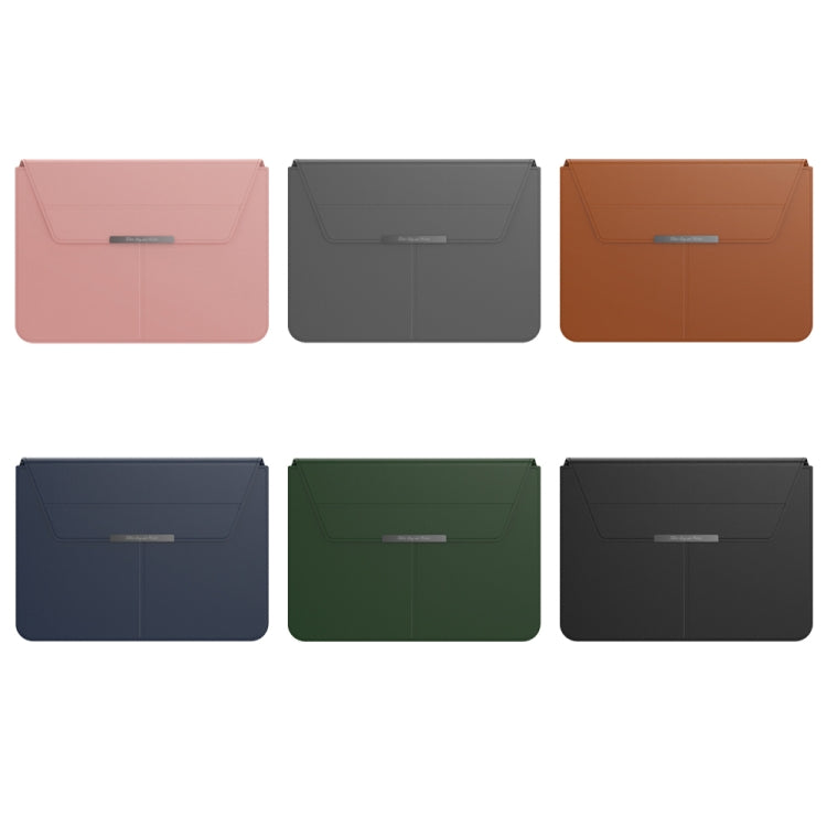 Multifunctional Laptop PU Magnetic Stand Split Liner Bag with Mouse Pad Function, Size:13-14 inch(Dark Green) - 13.3 inch by PMC Jewellery | Online Shopping South Africa | PMC Jewellery | Buy Now Pay Later Mobicred