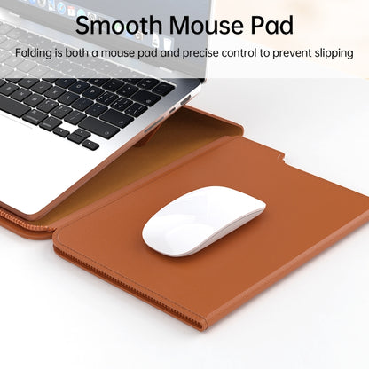 Multifunctional Laptop PU Magnetic Stand Split Liner Bag with Mouse Pad Function, Size:15 inch(Dark Blue) - 15 inch by PMC Jewellery | Online Shopping South Africa | PMC Jewellery | Buy Now Pay Later Mobicred