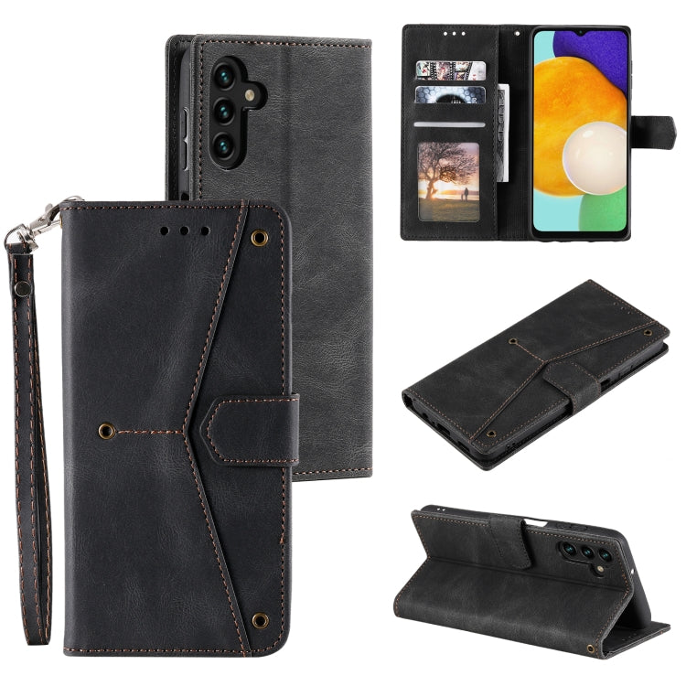 For Samsung Galaxy S25 5G Nail Skin Feel Stitching Calf Texture Leather Phone Case(Black) - Galaxy S25 5G Cases by PMC Jewellery | Online Shopping South Africa | PMC Jewellery | Buy Now Pay Later Mobicred