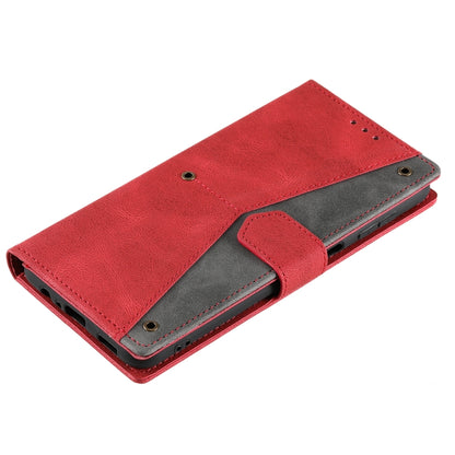 For Samsung Galaxy S25 5G Nail Skin Feel Stitching Calf Texture Leather Phone Case(Red) - Galaxy S25 5G Cases by PMC Jewellery | Online Shopping South Africa | PMC Jewellery | Buy Now Pay Later Mobicred