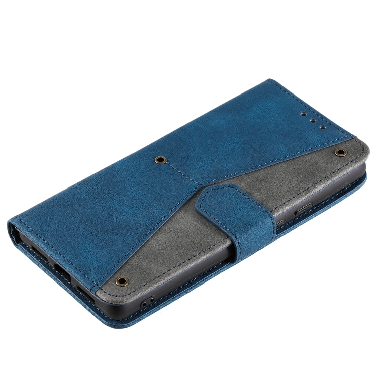 For Samsung Galaxy S25+ 5G Nail Skin Feel Stitching Calf Texture Leather Phone Case(Blue) - Galaxy S25+ 5G Cases by PMC Jewellery | Online Shopping South Africa | PMC Jewellery | Buy Now Pay Later Mobicred