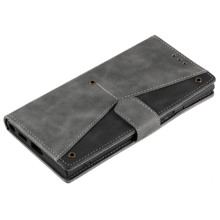 For Samsung Galaxy S25 Ultra 5G Nail Skin Feel Stitching Calf Texture Leather Phone Case(Grey) - Galaxy S25 Ultra 5G Cases by PMC Jewellery | Online Shopping South Africa | PMC Jewellery | Buy Now Pay Later Mobicred