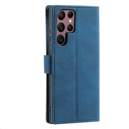 For Samsung Galaxy S25 Ultra 5G Nail Skin Feel Stitching Calf Texture Leather Phone Case(Blue) - Galaxy S25 Ultra 5G Cases by PMC Jewellery | Online Shopping South Africa | PMC Jewellery | Buy Now Pay Later Mobicred